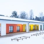 kuvassa Katuman päivakodin rakennus talvella